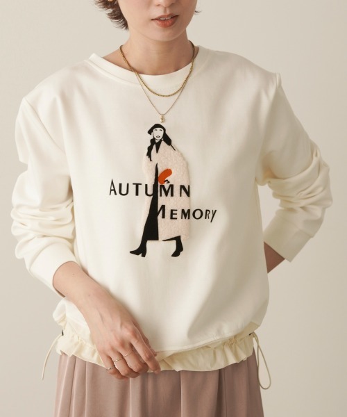 Bou Jeloud(ブージュルード)の「布帛切替レディプルオーバー(Tシャツ/カットソー・レディース・ブラウン/ネイビー/オフホワイト・FREE)」の14枚目の写真