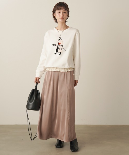 Bou Jeloud(ブージュルード)の「布帛切替レディプルオーバー(Tシャツ/カットソー・レディース・ブラウン/ネイビー/オフホワイト・FREE)」の15枚目の写真