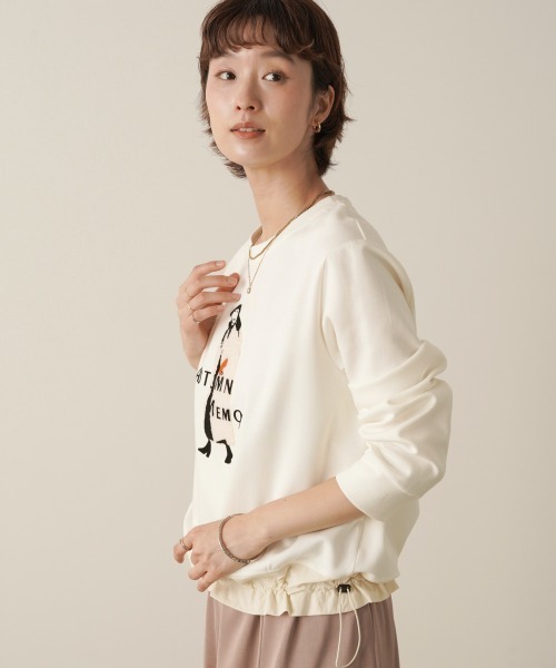 Bou Jeloud(ブージュルード)の「布帛切替レディプルオーバー(Tシャツ/カットソー・レディース・ブラウン/ネイビー/オフホワイト・FREE)」の16枚目の写真