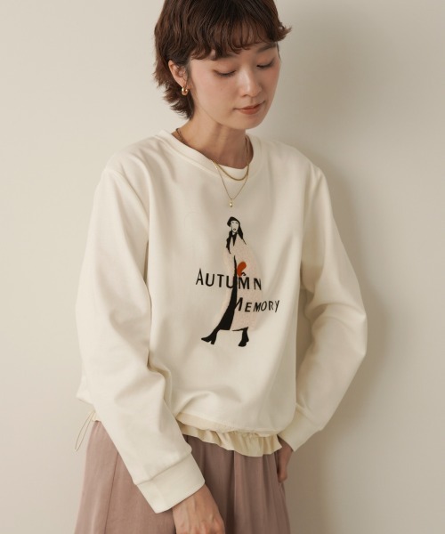 Bou Jeloud(ブージュルード)の「布帛切替レディプルオーバー(Tシャツ/カットソー・レディース・ブラウン/ネイビー/オフホワイト・FREE)」の19枚目の写真