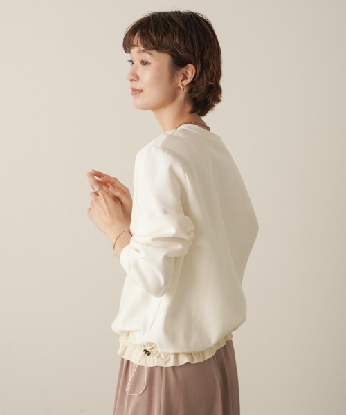 Bou Jeloud(ブージュルード)の「布帛切替レディプルオーバー(Tシャツ/カットソー・レディース・ブラウン/ネイビー/オフホワイト・FREE)」の20枚目の写真