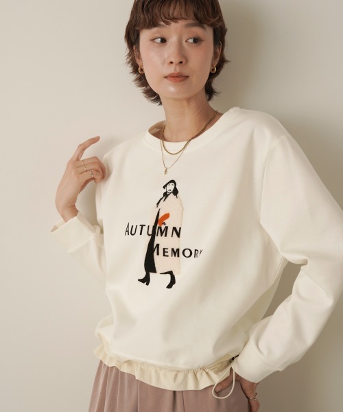 Bou Jeloud(ブージュルード)の「布帛切替レディプルオーバー(Tシャツ/カットソー・レディース・ブラウン/ネイビー/オフホワイト・FREE)」の22枚目の写真
