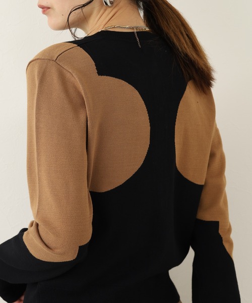 Orla Kiely(-)の「グランドペタル カーディガン(カーディガン/ボレロ・レディース・ブラック・36/S)」の7枚目の写真