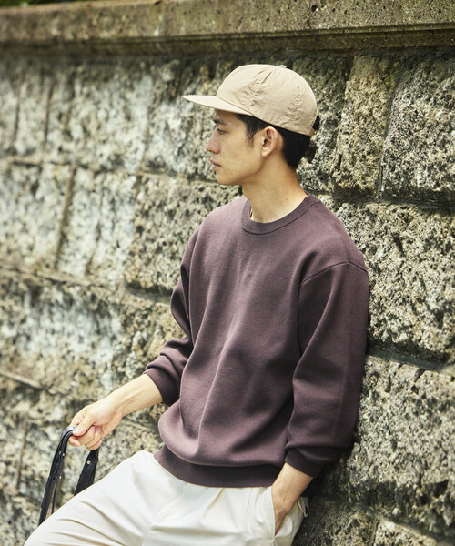 FREAK'S STORE（フリークスストア）の「ウォッシャブル スウェットライク クルーネックニット/静電気ケア（Tシャツ/カットソー・メンズ・ブラック/チャコールグレー/ブラウン/ブルーグリーン/その他13/オレンジ/オフホワイト・LARGE/MEDIUM）」の5枚目の写真
