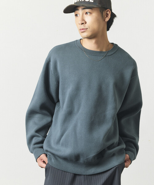 FREAK'S STORE（フリークスストア）の「ウォッシャブル スウェットライク クルーネックニット/静電気ケア（Tシャツ/カットソー・メンズ・ブラック/チャコールグレー/ブラウン/ブルーグリーン/その他13/オレンジ/オフホワイト・LARGE/MEDIUM）」の18枚目の写真