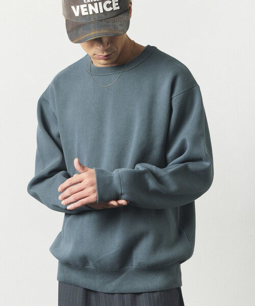 FREAK'S STORE（フリークスストア）の「ウォッシャブル スウェットライク クルーネックニット/静電気ケア（Tシャツ/カットソー・メンズ・ブラック/チャコールグレー/ブラウン/ブルーグリーン/その他13/オレンジ/オフホワイト・LARGE/MEDIUM）」の19枚目の写真