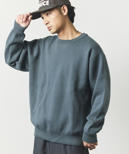 FREAK'S STORE（フリークスストア）の「ウォッシャブル スウェットライク クルーネックニット/静電気ケア（Tシャツ/カットソー・メンズ・ブラック/チャコールグレー/ブラウン/ブルーグリーン/その他13/オレンジ/オフホワイト・LARGE/MEDIUM）」の20枚目の写真