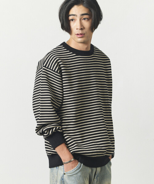 FREAK'S STORE（フリークスストア）の「ウォッシャブル スウェットライク クルーネックニット/静電気ケア（Tシャツ/カットソー・メンズ・ブラック/チャコールグレー/ブラウン/ブルーグリーン/その他13/オレンジ/オフホワイト・LARGE/MEDIUM）」の13枚目の写真