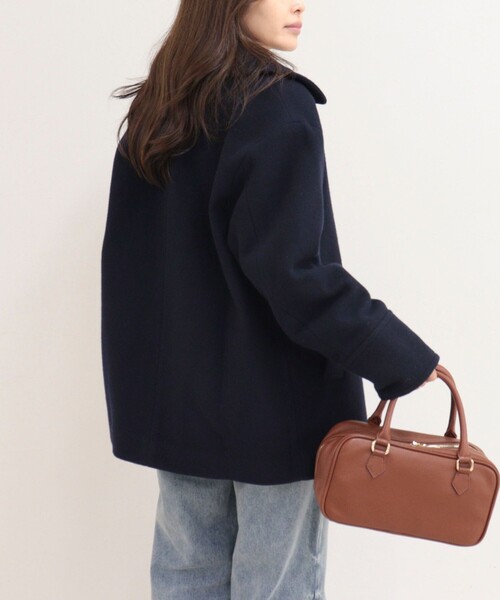 fredy emue(フレディエミュ)の「Super100 Pコート(ピーコート・レディース・ネイビー/チャコールグレー・38)」の10枚目の写真
