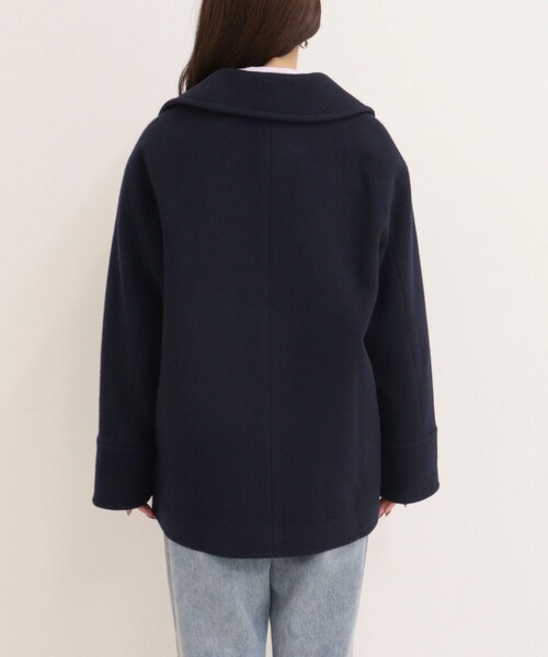 fredy emue(フレディエミュ)の「Super100 Pコート(ピーコート・レディース・ネイビー/チャコールグレー・38)」の15枚目の写真