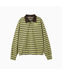ヴィンテージストライプ ラグビーTシャツ_イエロー