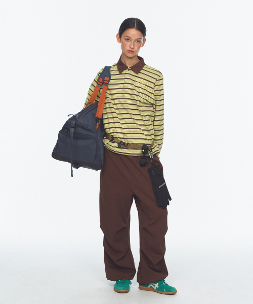 MENASOO（ミナス）の「Vintage Stripe Rugby T Shirt_Yellow（ポロシャツ・レディース・イエロー・1/2）」の10枚目の写真