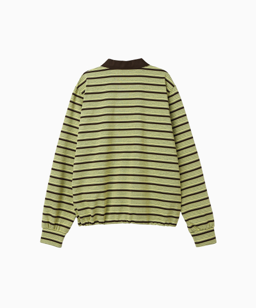 MENASOO（ミナス）の「Vintage Stripe Rugby T Shirt_Yellow（ポロシャツ・レディース・イエロー・1/2）」の15枚目の写真