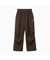 Waffle Layered Waist Pants_Brown