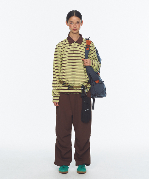 MENASOO(ミナス)の「Waffle Layered Waist Pants_Brown(スウェットパンツ・レディース・ブラウン・1/2)」の10枚目の写真