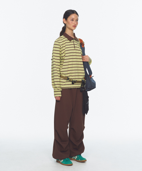 MENASOO(ミナス)の「Waffle Layered Waist Pants_Brown(スウェットパンツ・レディース・ブラウン・1/2)」の8枚目の写真