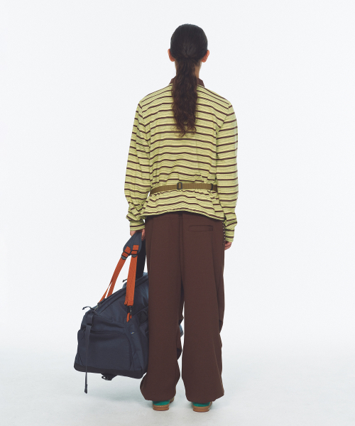 MENASOO(ミナス)の「Waffle Layered Waist Pants_Brown(スウェットパンツ・レディース・ブラウン・1/2)」の7枚目の写真