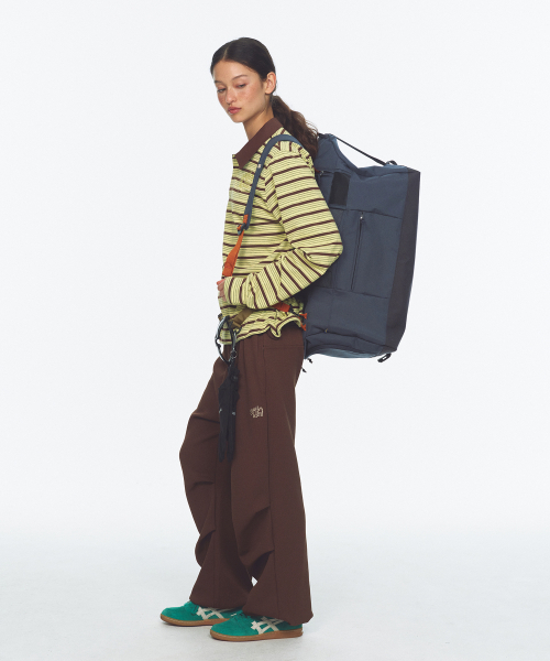 MENASOO(ミナス)の「Waffle Layered Waist Pants_Brown(スウェットパンツ・レディース・ブラウン・1/2)」の3枚目の写真