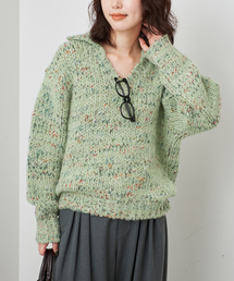 TRICOTS JEAN MARC/トリコットジーンマルク SLOBE別注 MIXスキッパーニット