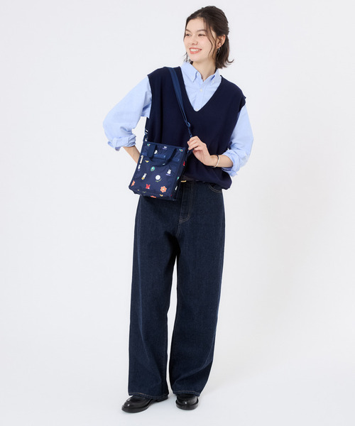 Miffy（ ミッフィー）の「【LeSportsac×Miffy】MINI N/S TOTE ミッフィーネイビーポルカドット（ショルダーバッグ・レディース・ブルー・FREE）」の3枚目の写真