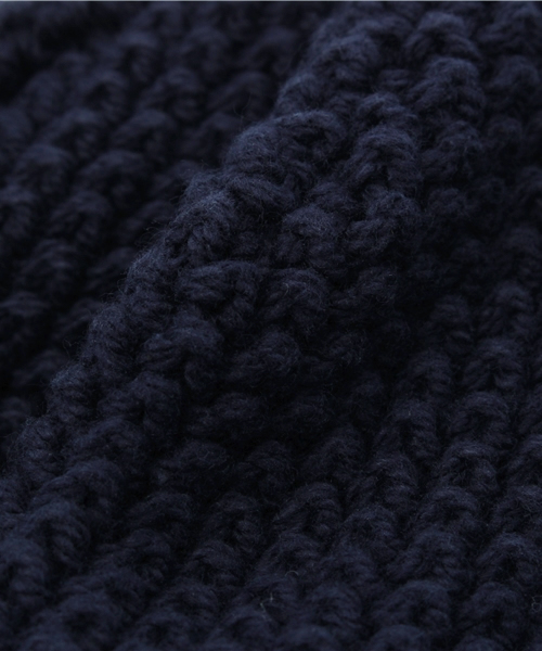 URBAN RESEARCH Sonny Label（アーバンリサーチサニーレーベル）の「Sonny Label リサイクルコットンニットキャップ（ニットキャップ/ビーニー・レディース・ネイビー/ライトグレー・ONE）」の4枚目の写真