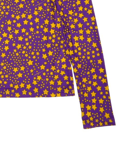 MSGM(エムエスジーエム)の「シグネチャースターズ プリントトップ(Tシャツ/カットソー・レディース・プラム・44/42)」の4枚目の写真