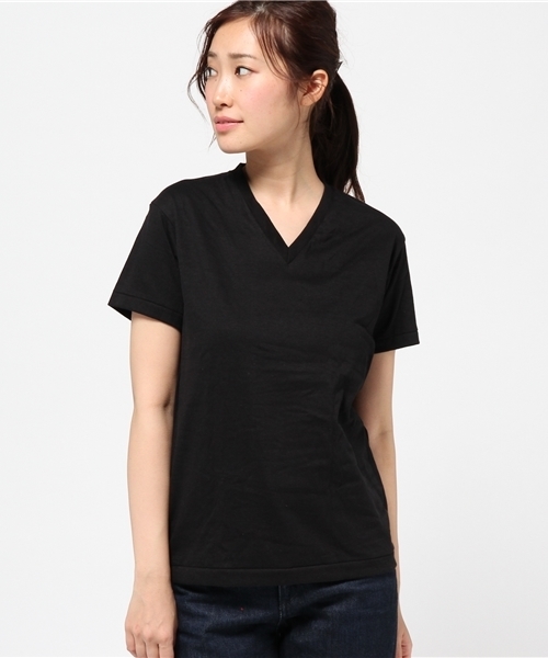 HANES（ヘインズ）の「◆VERY5月号掲載◆【Hanes(HM1-F002)】プレミアムジャパンフィット（Tシャツ/カットソー・レディース・ブラック・S(1)）」の5枚目の写真