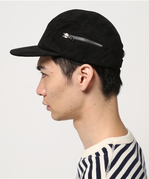 WEGO（ウィゴー）の「WEGO/フェイクスエードジェットキャップ（キャップ・メンズ・その他1/ブラック/キャメル・FREE）」の4枚目の写真