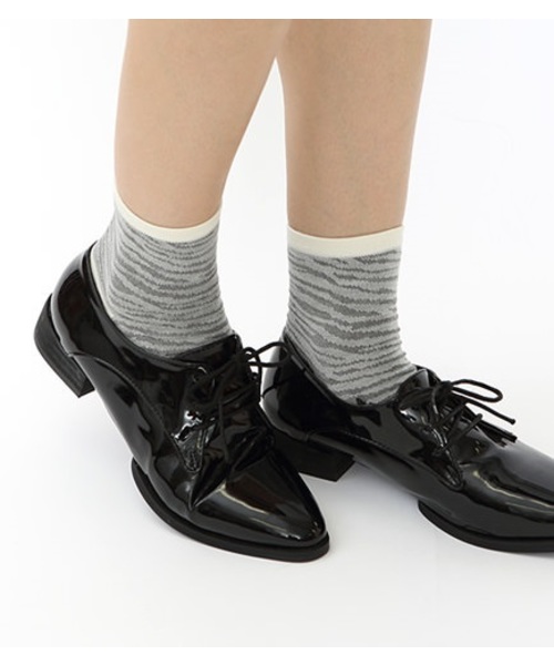 靴下屋 クツシタヤ の 靴下屋 ゼブラ柄ショートソックス ソックス 靴下 Wear