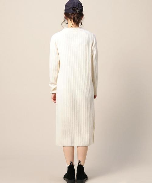 BEAUTY&YOUTH UNITED ARROWS(ビューティーアンドユースユナイテッドアローズ)の「BY ウール ワイドリブ ボトルネック ニットワンピース◆(ワンピース・レディース・オフホワイト/ダークグレー/その他1・FREE)」の11枚目の写真