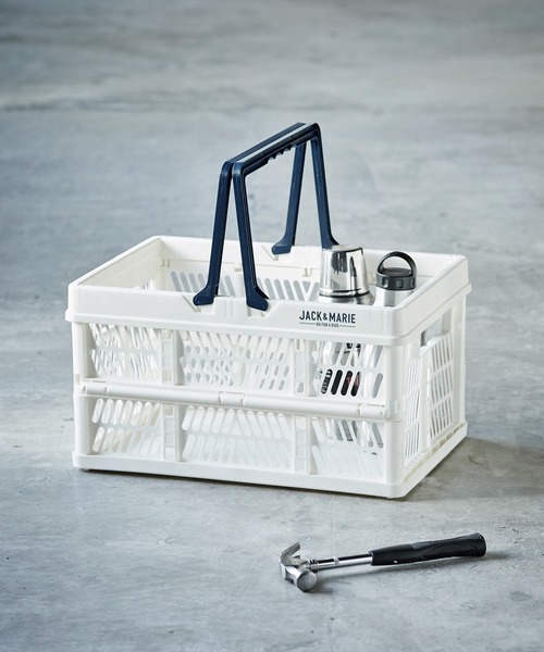 GORDON MILLER（ゴードンミラー）の「GORDON MILLER（ゴードンミラー） 折りたためる取っ手付きコンテナ L（アウトドアグッズ・レディース・ホワイト系その他/ブルー系その他/ブルー系その他2/ホワイト系その他2/カーキ/ダークグレー/グレー系その他/オリーブドラブ/サンドベージュ/ブラック・L）」の2枚目の写真