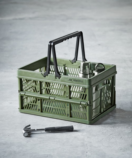 GORDON MILLER（ゴードンミラー）の「GORDON MILLER（ゴードンミラー） 折りたためる取っ手付きコンテナ L（アウトドアグッズ・レディース・ホワイト系その他/ブルー系その他/ブルー系その他2/ホワイト系その他2/カーキ/ダークグレー/グレー系その他/オリーブドラブ/サンドベージュ/ブラック・L）」の7枚目の写真