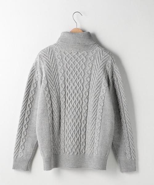 coen(コーエン)の「アランケーブルタートルネックニット(ニット/セーター・メンズ・ブラック/グレー・X-LARGE/SMALL/MEDIUM/LARGE)」の3枚目の写真