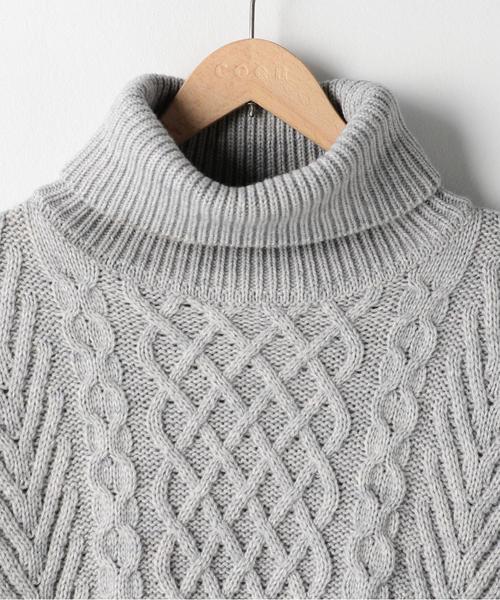 coen(コーエン)の「アランケーブルタートルネックニット(ニット/セーター・メンズ・ブラック/グレー・X-LARGE/SMALL/MEDIUM/LARGE)」の4枚目の写真
