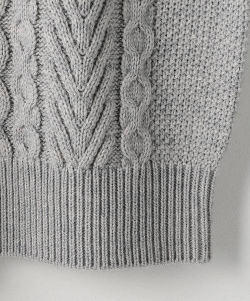 coen(コーエン)の「アランケーブルタートルネックニット(ニット/セーター・メンズ・ブラック/グレー・X-LARGE/SMALL/MEDIUM/LARGE)」の6枚目の写真