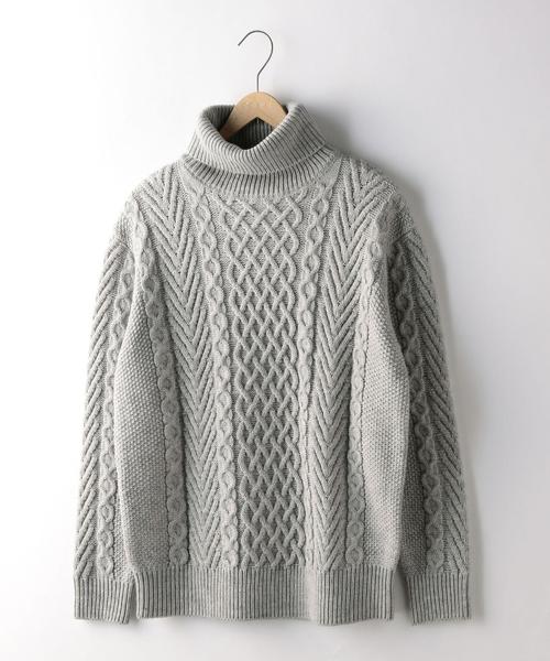 coen(コーエン)の「アランケーブルタートルネックニット(ニット/セーター・メンズ・ブラック/グレー・X-LARGE/SMALL/MEDIUM/LARGE)」の10枚目の写真