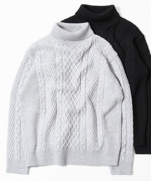 coen(コーエン)の「アランケーブルタートルネックニット(ニット/セーター・メンズ・ブラック/グレー・X-LARGE/SMALL/MEDIUM/LARGE)」の18枚目の写真