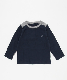 PETIT BATEAU | 裏起毛カラーブロック長袖Ｔシャツ(Tシャツ/カットソー)