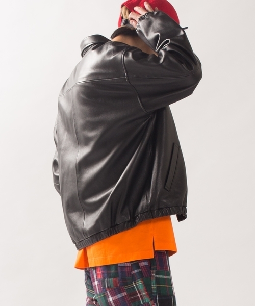 SHIPS BLUESTORE(シップスブルーストア)の「SHIPS BLUE STORE: レザードリズラーブルゾン■(ブルゾン・メンズ・ブラック・SMALL/MEDIUM/LARGE/X-LARGE)」の4枚目の写真