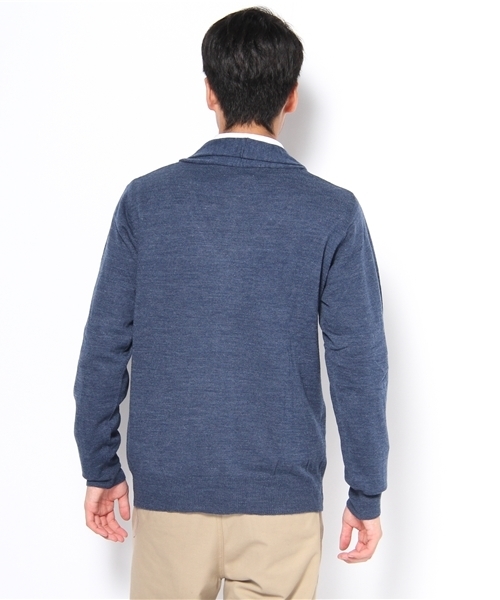 WEGO(ウィゴー)の「TOP杢ショールカーディガン(カーディガン/ボレロ・メンズ・ブラック/杢グレー/ネイビー/ワイン/オレンジ/レッド系その他/ダークグリーン/キャメル/パープル/ホワイト・MEDIUM/LARGE)」の12枚目の写真