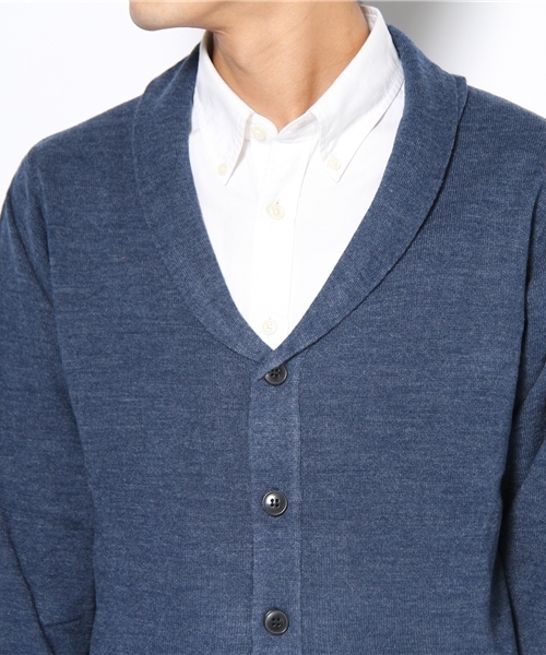 WEGO(ウィゴー)の「TOP杢ショールカーディガン(カーディガン/ボレロ・メンズ・ブラック/杢グレー/ネイビー/ワイン/オレンジ/レッド系その他/ダークグリーン/キャメル/パープル/ホワイト・MEDIUM/LARGE)」の13枚目の写真