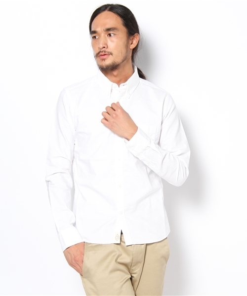 BEAMS(ビームス)の「○BEAMS / SKINNY オックスBDシャツ(シャツ/ブラウス・メンズ・ホワイト/ブラック/イエロー/ネイビー/パープル/ブルー・SMALL/MEDIUM/LARGE)」の9枚目の写真