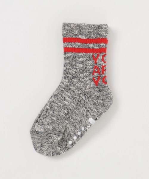 MR（まる）の「[13-24cm]ロゴリブソックス(日本製)（ソックス/靴下・キッズ・ブラック/ホワイト/杢グレー・M/L/S/SS）」の3枚目の写真