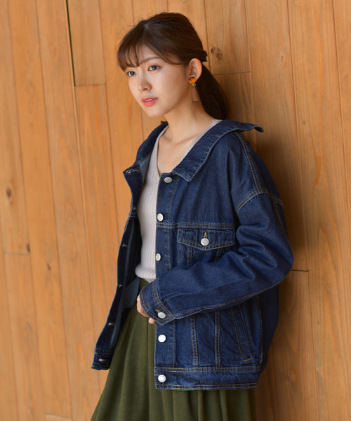 rps（アールピーエス）の「バックレースアップＧジャン（デニムジャケット・レディース・ブルー/インディゴブルー/ブラック/カーキ/カーキブラウン/ベージュ・M）」の10枚目の写真