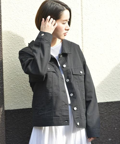 rps（アールピーエス）の「バックレースアップＧジャン（デニムジャケット・レディース・ブルー/インディゴブルー/ブラック/カーキ/カーキブラウン/ベージュ・M）」の15枚目の写真