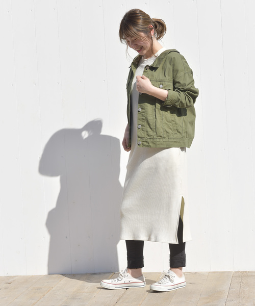 rps（アールピーエス）の「バックレースアップＧジャン（デニムジャケット・レディース・ブルー/インディゴブルー/ブラック/カーキ/カーキブラウン/ベージュ・M）」の19枚目の写真