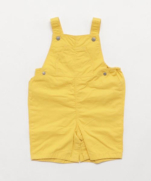PETIT BATEAU(プチバトー)の「カラーショートサロペット(サロペット/オーバーオール・キッズ・ライトイエロー・18MONTH/24MONTH)」の1枚目の写真