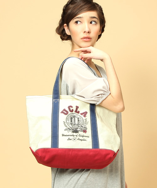 carlife（カーライフ）の「carlife×UCLAコラボトートBAG（トートバッグ・レディース・エンジ/イエロー・FREE）」の2枚目の写真