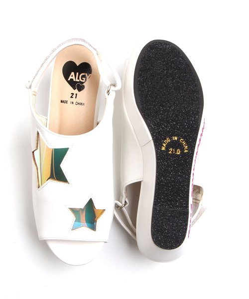 algy（アルジー）の「スターウィンドウサンダル（サンダル・キッズ・オフホワイト/ブラック・21/22/24/23/20）」の6枚目の写真