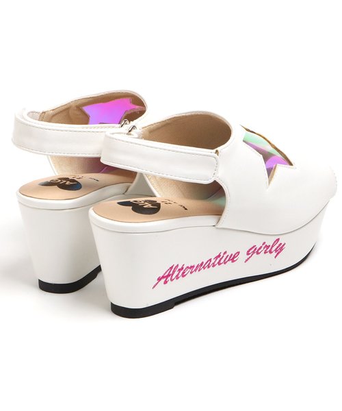 algy（アルジー）の「スターウィンドウサンダル（サンダル・キッズ・オフホワイト/ブラック・21/22/24/23/20）」の7枚目の写真